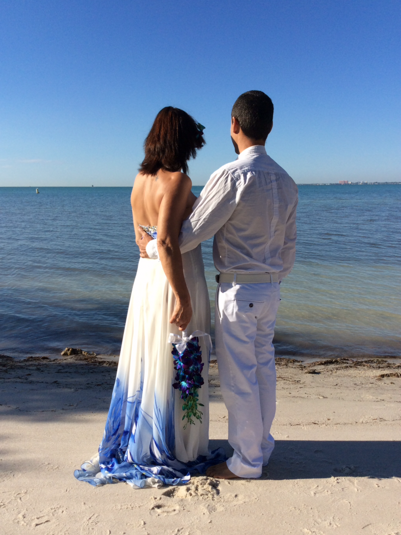 blue events miami-beach weddings attire